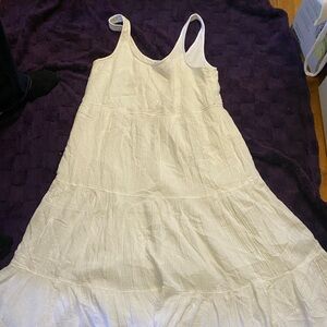 American Eagle Outfitters Cream Maxi Dress